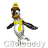 Animated penguin mascot in yellow hat and scarf running across 12 frames arranged in a 4x3 contact sheet with gray transparency background.