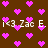 Brown background with scattered pink pixelated hearts and repeated white text 'i<3 Zac E.' in a pattern