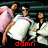 Four people in white karate uniforms pose with one person holding a pillow, red text changes across frames.