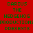 Red background with green text reading 'DARIUS THE HEDGEHOG PRODUCTIONS PRESENTS' in pixelated font, alternating cyan and red sections.
