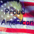 Animated contact sheet of a patriotic icon featuring an eagle and American flag with "Proud American" text across three frames showing subtle animation changes.