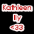 Pixelated red text on white backgrounds against black background: 'Kathleen' at top, 'ly' in middle, '<33' at bottom.