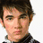 Six distinct display celebrity portraits and text on colored backgrounds with a central vertical bar