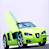 Animated contact sheet showing two frames of a bright green car with open hood against light background, right side displays text 'Coolbuddy.com' on white and gray sections.