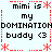 Pixelated text and symbols arranged in a pattern with red decorative elements on light background