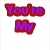 Two animated toast slices with smiling faces holding hands, one filled with purple spread, the other with brown spread, under text reading "You're My" and "Other Half".
