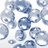 Blue bubble background with text elements displaying nickname and emoticons in pixelated font.