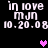 Pixelated text and heart icons display on a black background with animated color changes in the hearts.