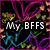 six text labels over a black background with pink, purple, blue, and green abstract wave patterns