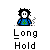 Pixelated character with spiky black hair, blue shirt, and green chest emblem; five of identical icons show sequential animation changes in facial expression and color