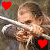 A 2x2 contact sheet of a pixelated animated icon featuring red background, white hearts, and text about Cupid being hot.