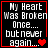 Four display identical text with varying heart symbols: single red heart, two red hearts, and multiple red hearts in different positions