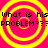 Pixelated text repeats 'What is his PROBLEM???' over four yellow concentric circles on a bright pink background.