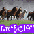 Six horse-themed images arranged in a with text overlays, each showing horses in motion against various backgrounds
