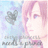 Pixelated static icon shows a person with light pink hair and closed eyes against pastel blue background, left side features dark gray heart shape.