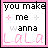 A 3x2 contact sheet of five animated frames showing a pixelated text-based icon with pink and black elements on white background, displaying variations in plus signs and 'wanna' text across frames.