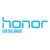 Blue pixelated text 'honor' with a smaller pixelated block below it on a white background.