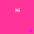 Pink background with repeated 'Hi' text and scattered purple star-like shapes that change position across frames.