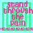 Pixelated text 'stand through the pain' in pink on green and light blue background with repeating pink circular patterns.