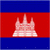 Static pixel art icon with horizontal blue and red bands, featuring a central white castle-like structure on the red band.