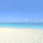 A split-screen image with a beach scene on the left and bright pink background with blue text on the right.
