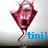 Pixelated red cartoon character with wide eyes and open mouth, holding a twisted object against light gray background with blue text 'tni!' on right.