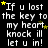 A black background displays repeated white text reading "If u lost the key to my heart knock ill let u in!" with yellow stars scattered throughout.