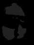 A grayscale animated sequence showing a person with dark hair and sunglasses in three vertical , each displaying different pixelation levels of the same pose