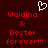 A static pixel art image with a dark red background, featuring white and red text and symbols.