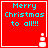 Red square icon with cyan text 'Merry Christmas to all!!!' and a white snowman graphic in the bottom-right corner.