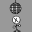 Animated contact sheet showing a stick figure dancing with a disco ball, featuring multiple frames of motion and text at the bottom reading "Life is Dance short More".