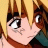 Pixelated anime-style character with blonde hair and brown eyes, next to black background with white text "Anime IM" and "COM".