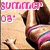 A pixelated image of a person's lower body in pink and blue bikini bottoms, with 'SUMMER 08' text on the left side.