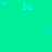 A static image with a bright green background featuring repeated light blue 'hi' text and small star symbols scattered across the surface.