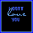Pixelated blue text on black background with animated white cursor-like elements moving across letters in