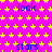 A static image with a bright pink background covered in yellow stars, featuring blue text reading 'look' and 'stars'