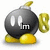 A black spherical bomb with yellow feet and a yellow fuse, displaying sequential text on its face: 'in', 'da', 'bomb', 'like', 'it it'.