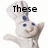 Animated icon of a smiling dough-based character with blue eyes and a chef's hat, displaying sequential text overlays.