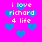 Pixelated text and blue hearts on a bright pink background with repeated patterns.