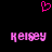 A static pixel art image with a pink heart symbol above two identical pixelated text strings on a black background.