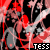 Animated sequence of a figure with red and gray tones holding a white object, text 'TESS' appears below in black rectangles.