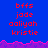 Blue background with red text listing names and terms, separated by a pink wave-like border, with a gray rectangular area on the right side.
