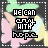 Pixelated text and color variations across a of with pastel floral background