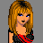 Pixel art contact sheet showing two animated frames of a female character with long blonde hair and blue eyes, wearing a black crop top with red stripes, cargo shorts, white socks, and sneakers, next to partial view of male character in similar style, with text "People Change" below.