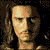 nine with a parchment background, featuring partial character portraits and text fragments from 'Pirates of the Caribbean' in black gothic lettering