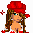 Pixel art Valentine's Day contact sheet with three animated frames showing a woman in red beret, belly dance pose, and blue dress with hearts.