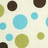 Pixelated circular shapes in blue, brown, and green on a light background with no visible text or motion.