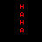 Red pixelated text on black background reads 'HAHA' vertically left, 'You Can't Read' horizontally top-right, and 'THIS' vertically center-left.