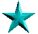 cyan star icons in various sizes and orientations on a gray background, with some stars appearing as 3D-rendered objects
