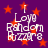 Purple background with orange stars and white text reading "I Love Random Buzzar8" in pixelated font.